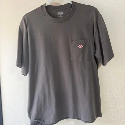 DANTON ポケットTシャツ JD-9156チャコールグレー サイズ42