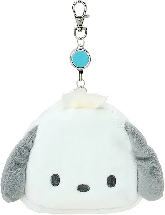 【レビュー投稿で次回使えるクーポンプレゼント中!】サンリオ SANRIO フェイス形パスケース&ポーチ 定期入れ リール付き 小物入れ ポチャッコ 303313