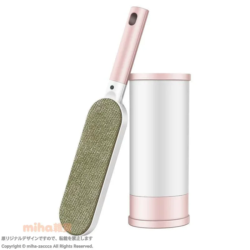 除毛器 粘着ローラー 静電除毛クリーナー 両面タイプ 衣類用 毛玉取り ほこり取り 抜け毛 洋服ブラシ 手動 軽量 コート 携帯用 現代風