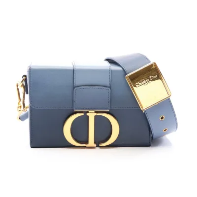 【8%OFFクーポン×P5倍 10/10 0時〜10/13 9:59】ディオール Dior 30 MONTAIGNE モンテーニュ ボックス ショルダーバッグ バッグ レザー レディース ブルー系 / ネイビー系 【中古】