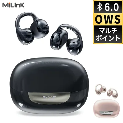 【 耳を塞がない OWS 】Mi T23 OWS ワイヤレスイヤホン イヤーカフ bluetooth 6.0 イヤホン 耳掛け ENC ノイズキャンセリング 完全 ワイヤレス ブルートゥース イヤホン 耳かけ 落下防止 両耳 片耳 高音質 マイク付き 長時間 通話 防水 スポーツ スマホ iPhone Android