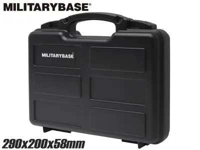【軽量ハードケース】MILITARY-BASE(ミリタリーベース)ABS ハンドガン キャリングハードガンケース 29cm BK◆ハードケース/ガンケース/ガンバッグ