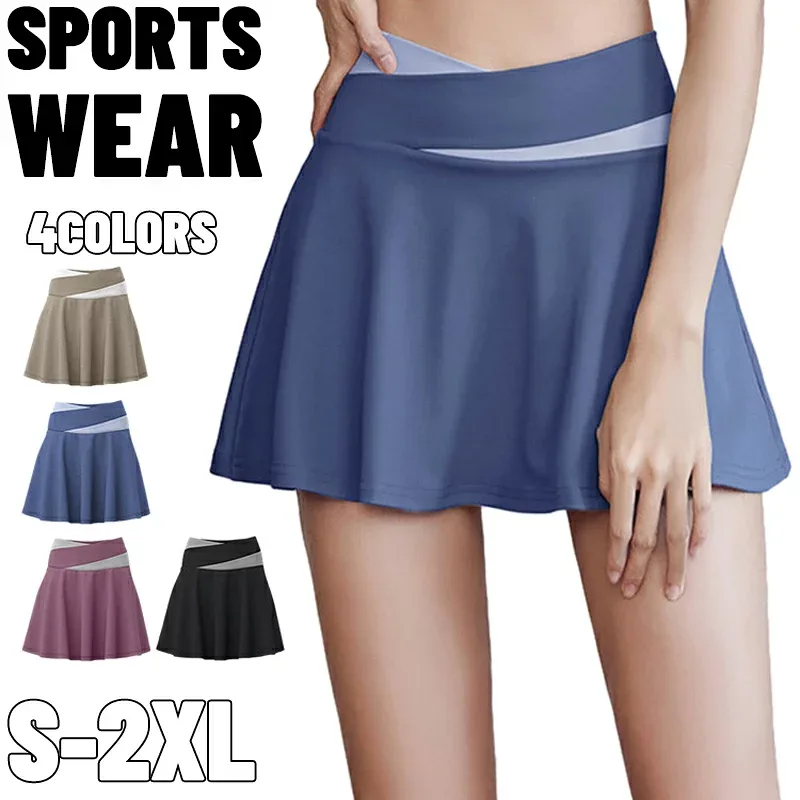 Tennis Skort Skirt Women's Golf Tennis Wear Sports Mini Skirt Bra with Inner Pants Running Training Fitness Yoga Wear All Seasons Cheer Dance Cheerleader Gym Clothes Cheering Team Dance Costume