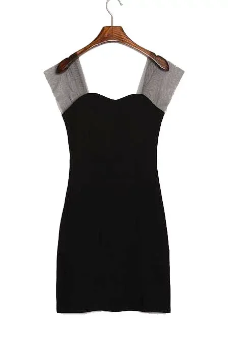 レディース/ワンピース/ベアトップ/細身/胸開き/ 胸開きタートルネック/ナイトクラブ服/セクシー/ボディコンワンピース/ストレッチ