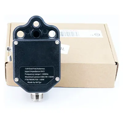 屋外用プロフェッショナルエンドフェッドアンテナ、4バンド/8バンド(1MHz~30MHz)100W 簡単設置 SSB FT8/FM対応