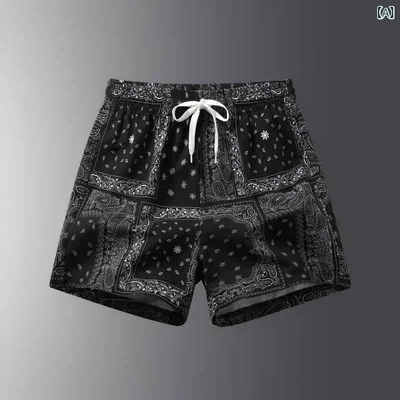 Men's Shorts, Summer, American, Exercise, Fitness, Breathable, Leisure, Swimming, Beach Pants, Cool Touch, Quick Drying, Basketball, Black, Straight Tube, Polyester, Lightweight, Moisture Absorbent, Quick Drying, Commuting, Daily Use, Outdoor, Men's Shorts