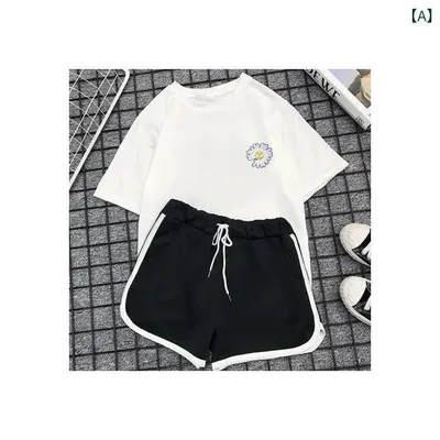 レディース 夏 トップス セット ゆったり 短袖 ノースリーブ Tシャツ ショートパンツ 2点セット 接触冷感 吸湿速乾 軽量 ストレッチ 綿混 再生繊維 雪ニール ブラック ホワイト 学生 普段使い 通勤 ゆったりシルエット ビッグシルエット ハイウエ