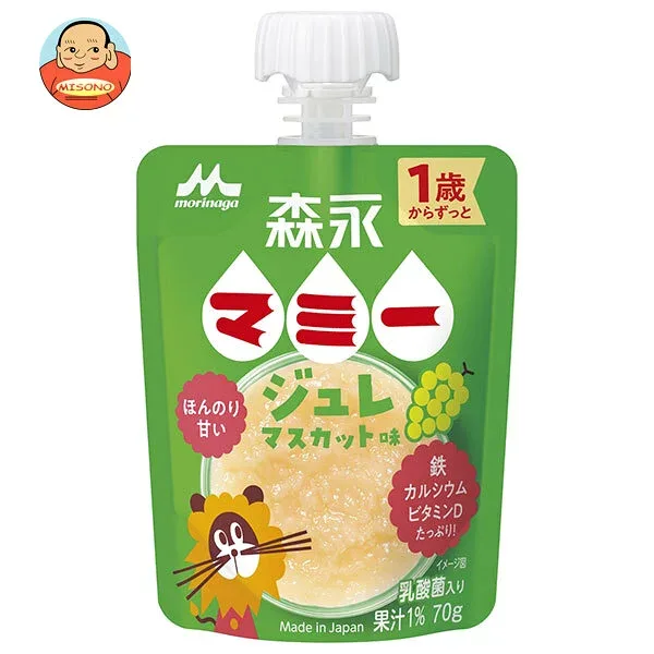 Morinaga Milk Morinaga Mamy Jelly Muscat Flavor 70g Pouch x 24 pieces | Free Shipping Muscat Jelly Drink Pouch Calcium Vitamin Jelly Mamy