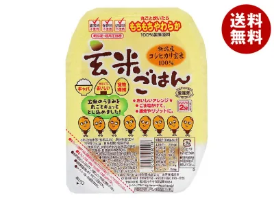 Echigo Seika Brown rice rice 150g x 24 (12 x 2) pieces x (2 cases) | Free shipping Rice pack Rice (retort) Retort rice