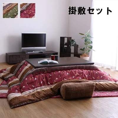 こたつ布団 掛敷セット 長方形 セット 和柄 ウサギ柄 約205×245cm