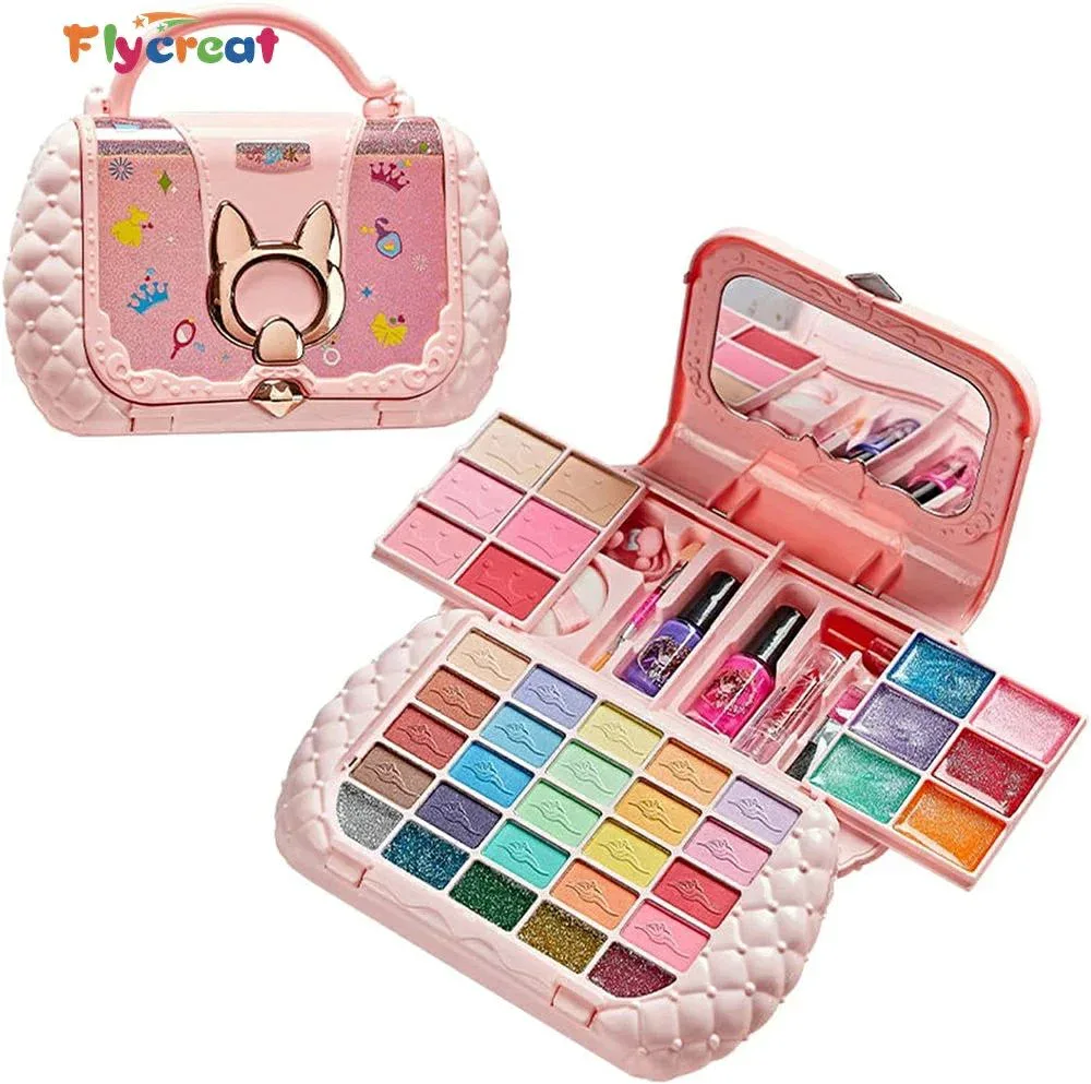 子ども用メイクアップおもちゃ おままごと 本物の洗えるコスメ 安全 無毒 ビューティーセット プリンセス 子供メイクアップセット 粧品