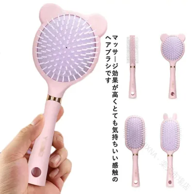 ヘアブラシ ロールブラシ ブラシ 髪 ヘアーブラシ カールブラシ パドルブラシ クッションブラシ くし クシ 巻き髪 艶髪 サラサラ ブロー マッサージ 前髪 静電気防止 耐熱仕様 ロングヘ
