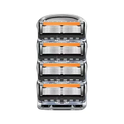 【互換品】ジレット 替刃 4個入り プログライド ジレット 替刃 5枚刃 カミソリ 替刃 gillette T字カミソリ ひげそり ひげ剃り ジレット フュージョン 手動 髭剃り 替刃 マニュアル 極薄 低刺激 高性能 お試し 替刃のみ
