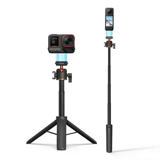 INSTA360 X5 ACE PRO 2用三脚、21インチ 自撮り棒 クイックリリース延長ロッド ミニテーブルデスク ポータブルハンドルグリップスタンド コールドシュー付き INSTA 360 X5、ACE PRO 2、ACEアクセサリ…