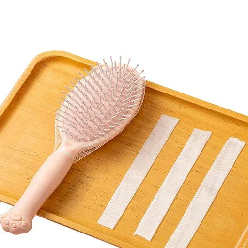 HUIKKJP ヘアブラシクリーナー ブラシクリーナー 汚れ防止 抜け毛対策 対応 使い捨てタイプ 汎用櫛プロテクター(100個 ホワイト)