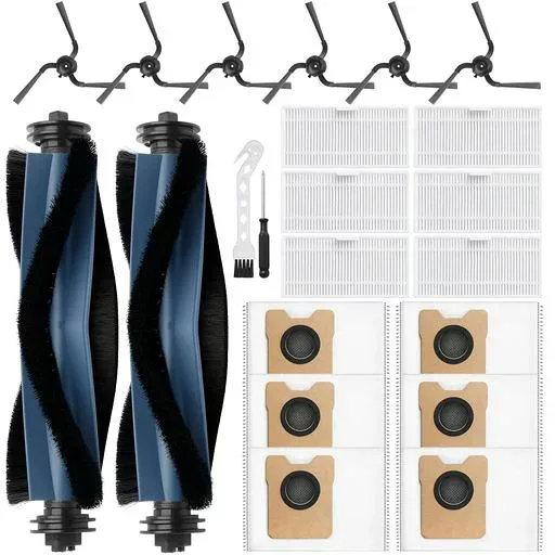 BUXEBUX 22個パック ユーフィー ロボット掃除機 Eufy C10 用 消耗品 ロボット掃除機 ダストバッグ 紙パック フィルター ブラシ 消耗品セッ交換パーツキット クリーンツール1個、ドライバー1個