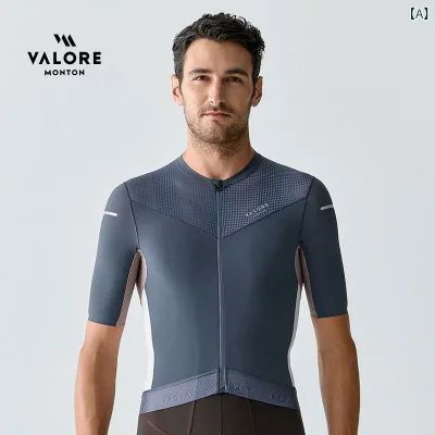 サイクリング ウェア スーツ VALORE 並外れた 半袖 サイクリングジャージ マルチ ウェザー 通気性 スリムフィット 4 シーズン 日焼け防止 メンズ 25年 ロード バイク