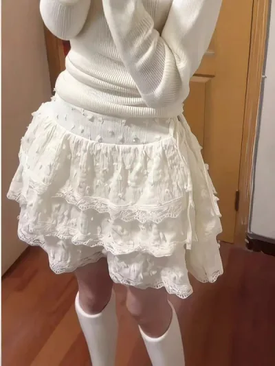 スカート レディース 春夏 ミルキーイエロー ハイウエスト レースデザイン ティアードスカート ふんわり チュール フレア ミニ丈 パステルカラー かわいい スイートスタイル 大人かわいい ガーリー系 お出かけ 普段使い デート 女子会 フェミニン 華やか