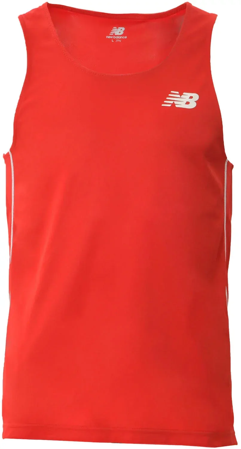 ニューバランス 陸上・ランニング タンクトップ ゲームシャツ・パンツ 53 レーシングシャツ JMTR9052 RED レッド メンズ