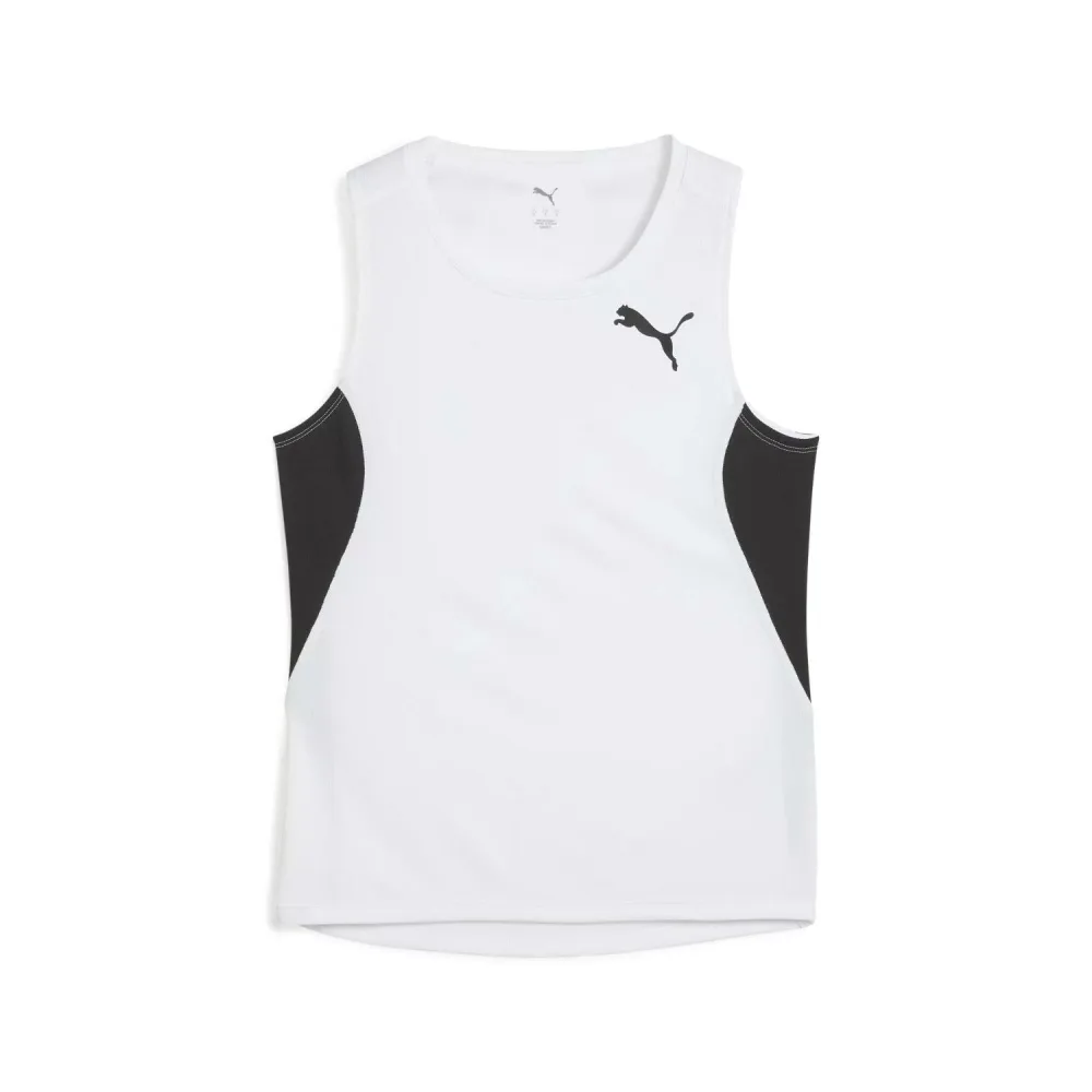 プーマ ウェア ランニングシャツ W CROSS THE LINE SINGLET 3.0 528182 (02)PUMA White レディース