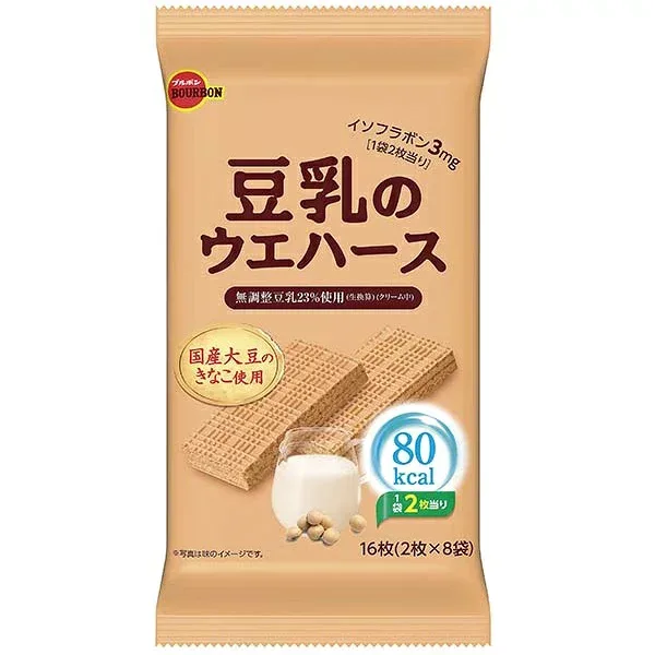 ブルボン 豆乳のウエハース 16枚入(2枚×8小袋)×6袋