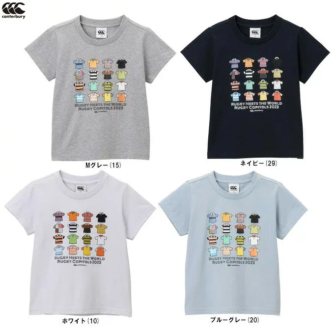 ◆メール便対応商品◆Canterbury(カンタベリー)KIDS S/S T-SHIRT キッズ ショートスリーブTシャツ(RAJ33420)(スポーツ/ラグビー/ラガー/トレーニング/半袖/トップス/ウェア/子供用/ジュニア)