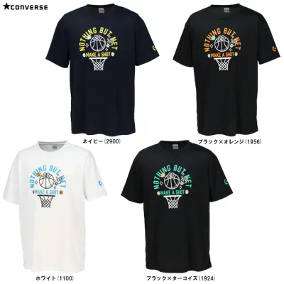 ◆メール便対応商品◆CONVERSE(コンバース)プリントTシャツ(CB241364)(スポーツ/バスケットボール/バスケ/トレーニング/シャツ/半袖/吸汗速乾/男性用/メンズ)