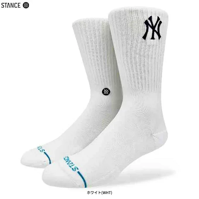 ◆メール便対応商品◆STANCE(スタンス)NYY CREST ニューヨーク・ヤンキース クレスト(A556C25NYY)(野球/ベースボール/ソフトボール/トレーニング/スポーツ/ランニング/カジュアル/靴下/MLB公式/メジャーリーグ/男性用/メンズ)