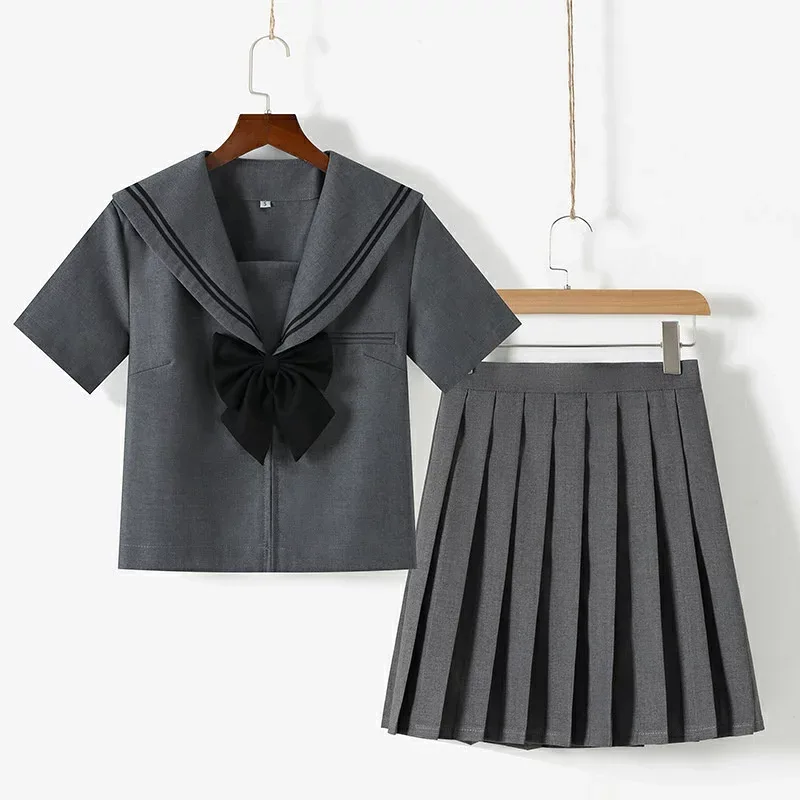 セーラー服 セットアップ 二本線 リボン コスプレ 大きいサイズ 半袖 上下セット JK 女子 制服 高校生 学園祭 レディース コスチューム衣装 コスプレ衣装 可愛い セーラー襟 ハロウィン コスプレ学生服 夏 スカート 女子制服コスプレ プリーツスカート スクール 文化祭