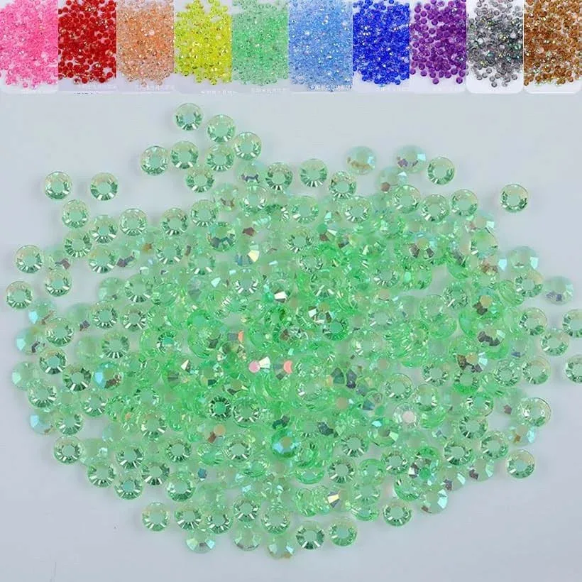 ラインストーン 1000粒 透明クリア うちわデコ (ライム, 2mm)