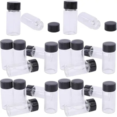 アロマオイル 5ml 50本 エッセンシャルオイル オイルボトル 瓶 ミニボトル 精油 ガラス瓶 小分けボトル 保存容器 クリア (クリア 5ml 50本)