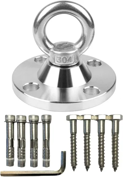360度回転 天井フック 耐荷重500kg ステンレス 吊り下げ金具 エアリアルヨガ ハンモック ハンキングチェア 回転タイプ (回転タイプ)