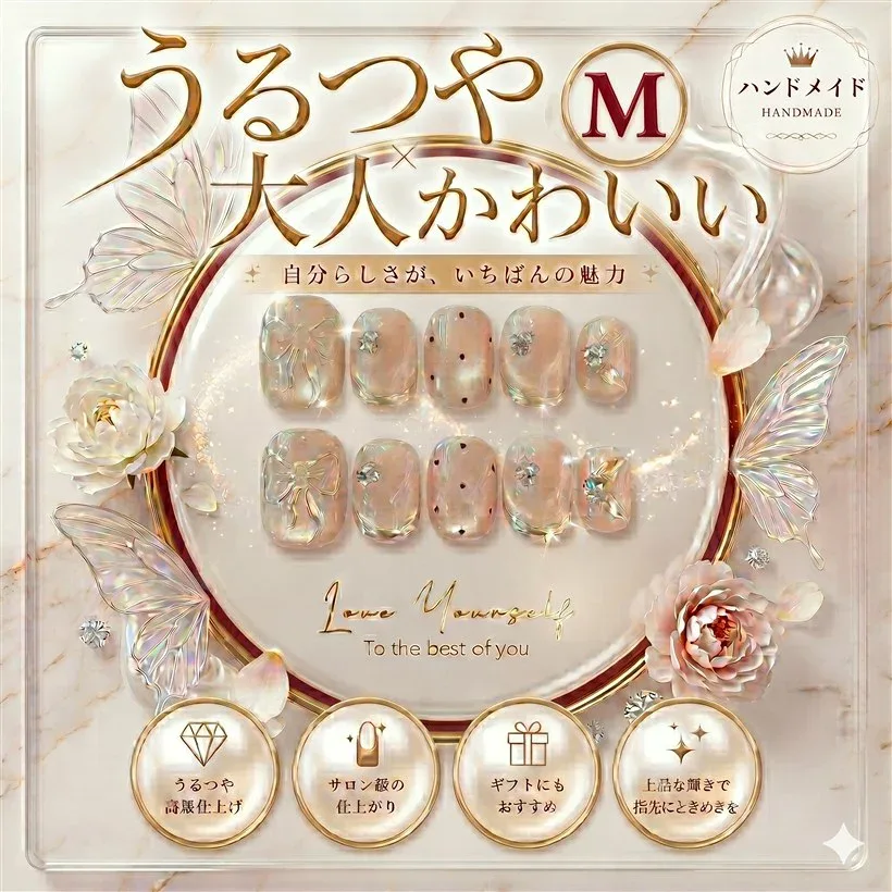 ネイルチップ ベリーショート 短め つけ爪 ハンドメイド 手作り nail tips シンプル フィンガースーツ 可愛い アーモンド バレリーナ (マルチカラー7, Ⅿ)