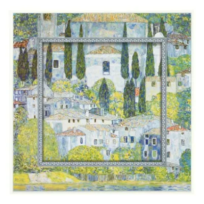 名画 クリムト ビッグアート S ミュージアムアートコレクション カーソネスガルダチャーチ ユーパワー BA-05018 ギフト 額付き インテリア 取寄品 マシュマロポップ