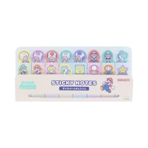 付せん スーパーマリオブラザーズ ダイカット付箋スリム 味方 新入学 サンスター文具 新学期準備文具 メール便可 マシュマロポップ