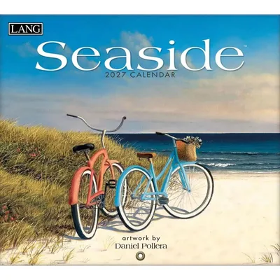 2027 Calendar LANG ラング 壁掛けカレンダー2027年 Seaside Daniel Pollera ハートアートコレクション カントリー 風景 海 インテリア 令和9年暦 マシュマロポップ
