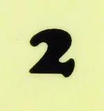 【数字ネイルシール】2明朝体2BK/各1シート9枚入
