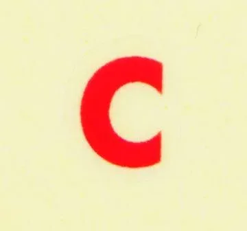 イニシャルネイルシール【アルファベット】2ゴシック(C)RD/各1シート9枚入
