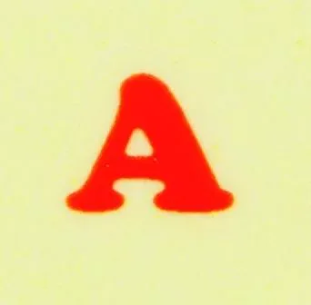 ネイルシール【アルファベット】3明朝体(A)RD/各1シート9枚入