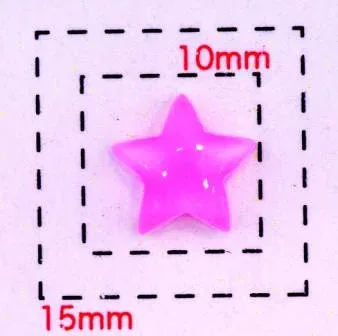 クリアスター8ミリ(星)《ネイル・デコ電用プラパーツ》ピンク10個入