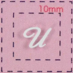 Nameネイルシール【アルファベット・イニシャル】大文字ホワイト( U )1シート9枚入 名前 ネイルシール 結婚式 ネイル シール ハンドメイド ネイルアート アート ネイルパーツ パーツ 素材 材料 サロン ネイルサロン 卸