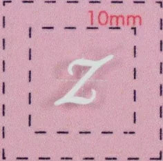Nameネイルシール【アルファベット・イニシャル】大文字ホワイト( Z )1シート9枚入 名前 ネイルシール 結婚式 ネイル シール ハンドメイド ネイルアート アート ネイルパーツ パーツ 素材 材料 サロン ネイルサロン 卸