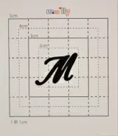 【スワロフスキー27個付ネームシール】(オリジナルプリントケース&カバー)大文字BK(小)M