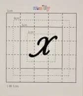 【スワロフスキー27個付ネームシール】(オリジナルプリントケース&カバー)大文字BK(小)X