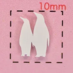 ペンギン【ネイルシール】ホワイト(2匹)/1シート9枚入