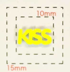 KISS【ネオンカラー デザイン ネイルシール】蛍光イエロー/1シート9枚入