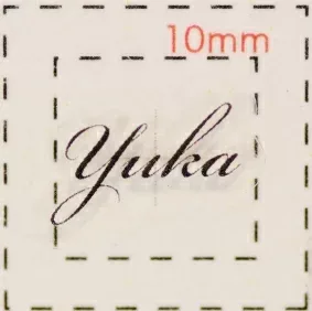 名前 ネイルシール【アルファベット・イニシャル】デザイン( Yuka ゆか)1シート6枚入