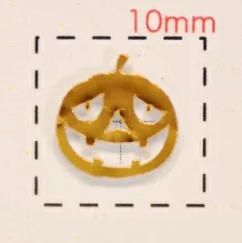 ハロウィン【ネイルアートシール】かぼちゃ(ゴールド)1シート9枚入
