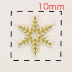 雪の結晶【3Dネイルシール】ゴールド(8)/1シート9枚入 ハンドメイド アクセサリー パーツ スノー クリスマス christmas シール 雪 結晶 アート 冬 ウインター ネイル シール ネイルシール 雪の結晶 スノーフレーク 材料 素材
