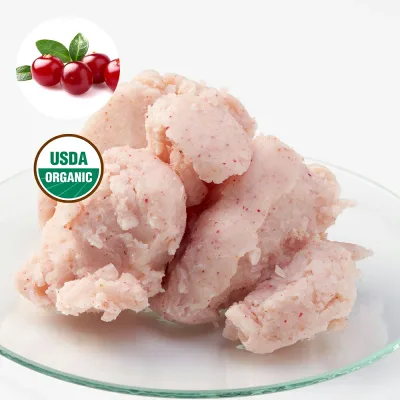クランベリーバター・オーガニック/200g 100% 無添加 保湿 透明感 年齢肌 リップクリーム ハンドクリーム ボディークリーム 手作り コスメ 化粧品 手作り石鹸 石けん 原料 材料 素材
